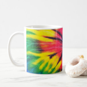 Regnbåge Spiral Tie Dye Foto Kaffemugg
