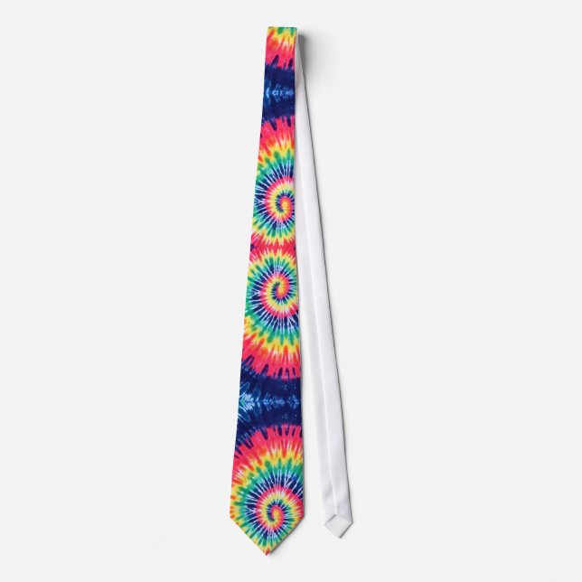 Regnbåge Spiral - Tie-Dye Tie-Tie Slips (Framsida)