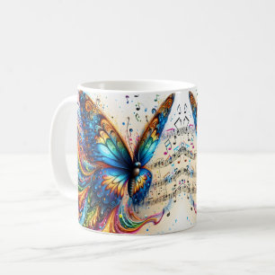 Regnbåge Splash Fjäril Kaffemugg