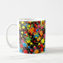 Regnbåge Splash Paint Droplets PD Kaffemugg