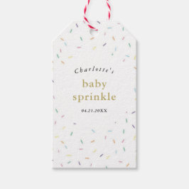 Regnbåge Sprinkles Baby Sprinkle Inbjudan Presentetikett