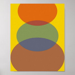 Regnbåge, staplade stenar, minimalistisk Poster