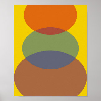Regnbåge, staplade stenar, minimalistisk Poster