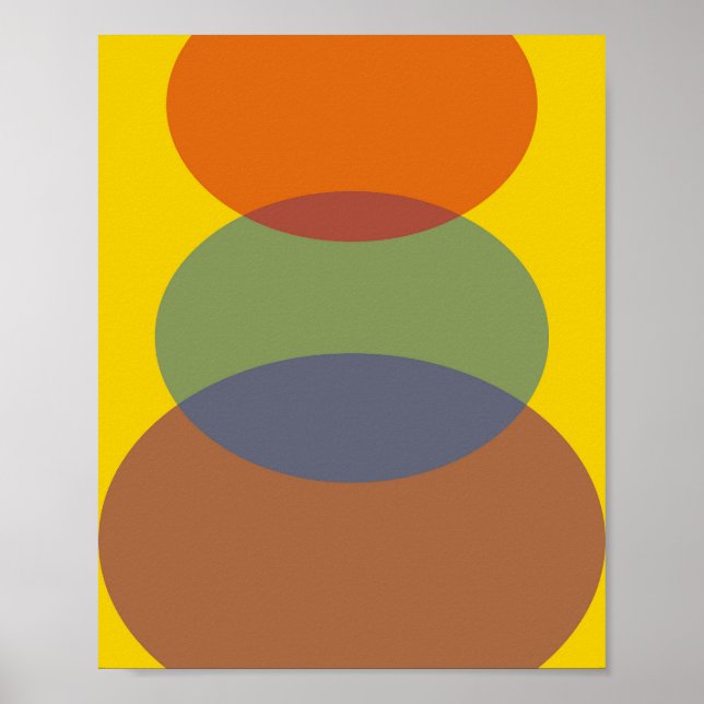 Regnbåge, staplade stenar, minimalistisk Poster (Framsidan)