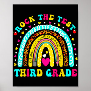 Regnbåge Sten testdagen tredje Klass-testdagen Poster