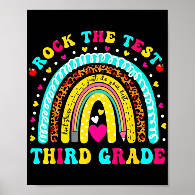 Regnbåge Sten testdagen tredje Klass-testdagen Poster (Framsidan)