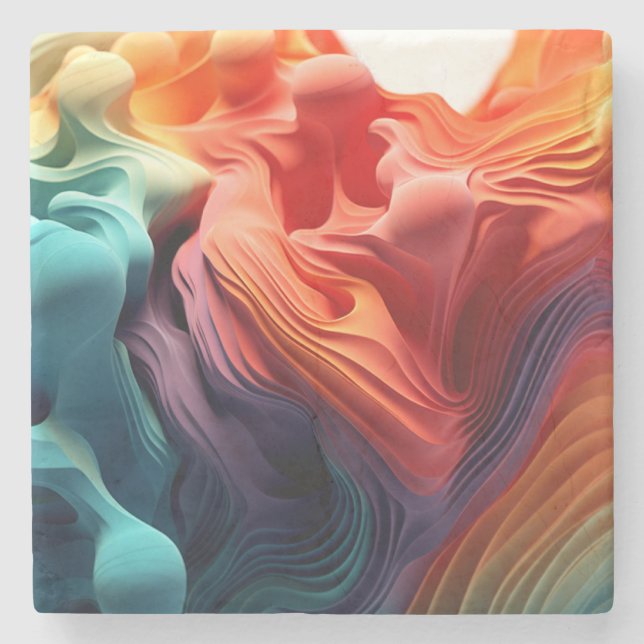 Regnbåge Stenunderlägg (Framsidan)