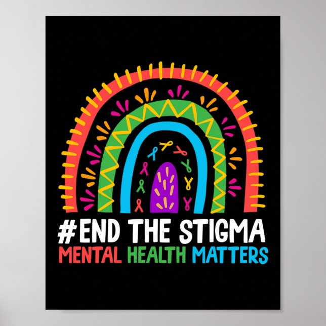 Regnbåge Stigma Mental Health Matter Awaren Poster (Framsidan)