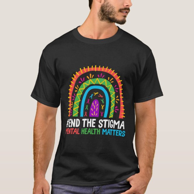 Regnbåge Stigma Mental Health Matter Awaren T Shirt (Framsida)