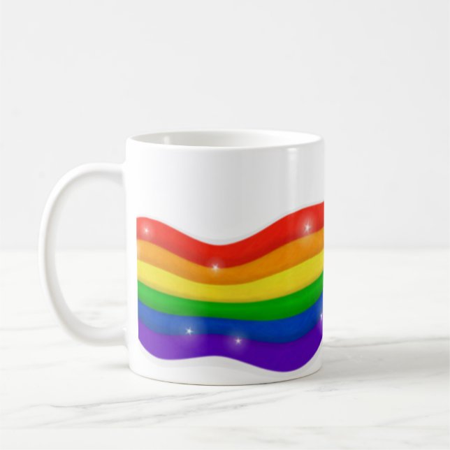 Regnbåge & stjärnor kaffemugg (Vänster)
