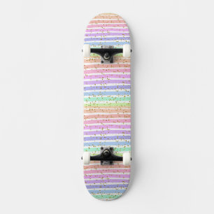 Regnbåge strimlad mini skateboard bräda 18,5 cm