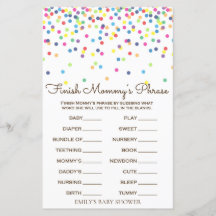 Regnbåge Strössel Baby Shower-spel UTRYCKT