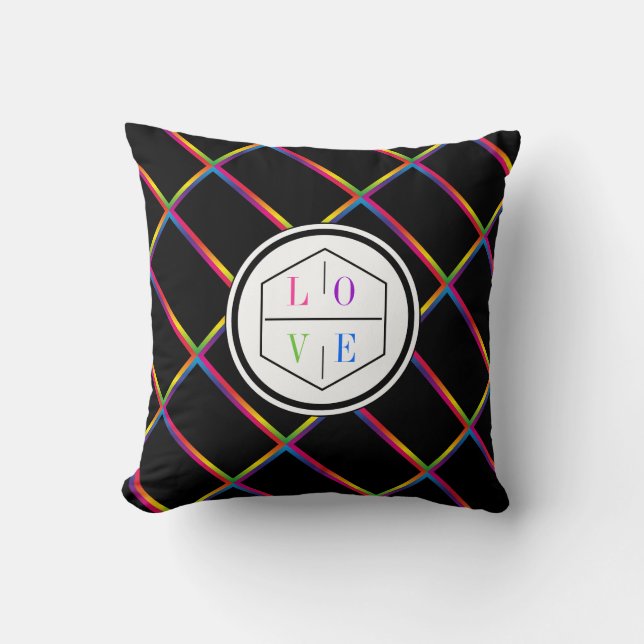 Regnbåge, subtilt meddelande kudde (Framsida)