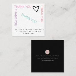 Regnbåge Tack Hjärtan Boutique Skönhetssalong Fyrkantigt Visitkort
