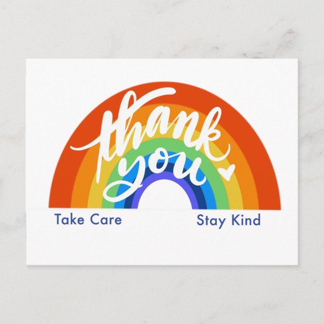 Regnbåge Tack Vykort (Framsida)