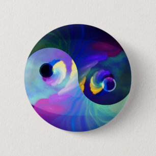 Regnbåge Taijitu Yin Yang Knapp