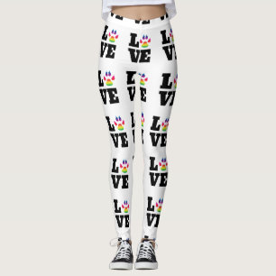Regnbåge tass leggings