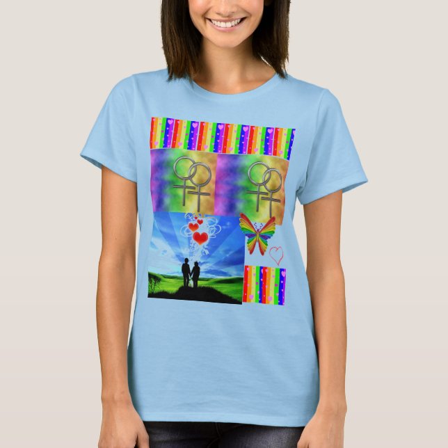 regnbåge tee shirt (Framsida)