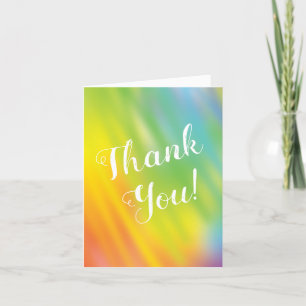 Regnbåge Tie Dye Baby Shower Tack du Cards Kort
