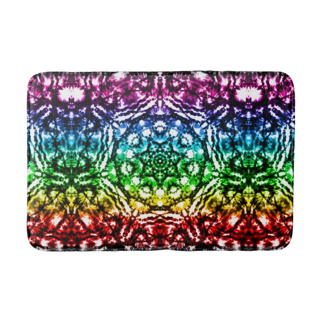 Regnbåge Tie Dye Mandala Stjärna Badrumsmatta (Framsidan)