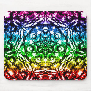 Regnbåge Tie Dye Mandala Stjärna Musmatta