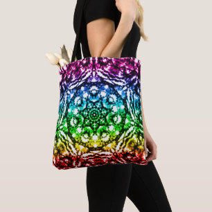 Regnbåge Tie Dye Mandala Stjärna Tygkasse