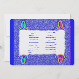 Regnbåge Torahr bar mitzvah bat mitzvah platt kort