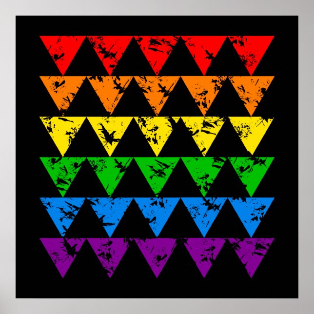 Regnbåge trianglar poster - anpassa! (Framsidan)