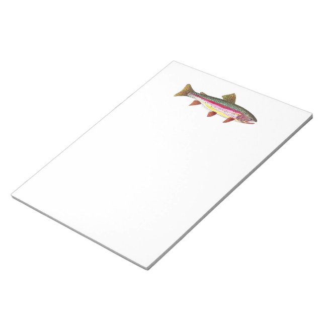 Regnbåge Trout Fish Anteckningsblock (Vinklad)