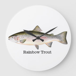 Regnbåge Trout Fish Stor Klocka