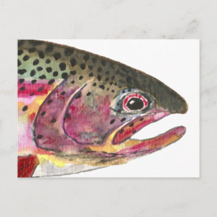 Regnbåge Trout Fish Vykort