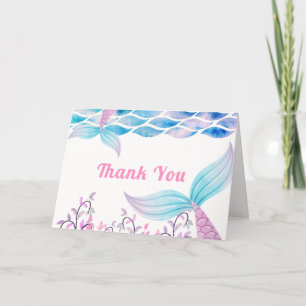 Regnbåge under Sea Sjöjungfru Svan Baby Shower Tack Kort