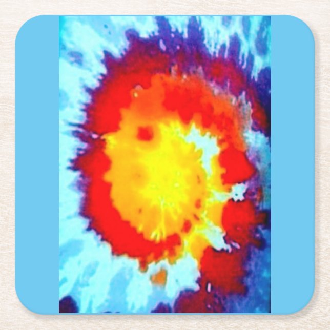 Regnbåge Underlägg Papper Kvadrat (Framsidan)