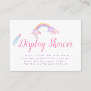 Regnbåge Unicorn Flicka Shower Visning Shower Tilläggskort
