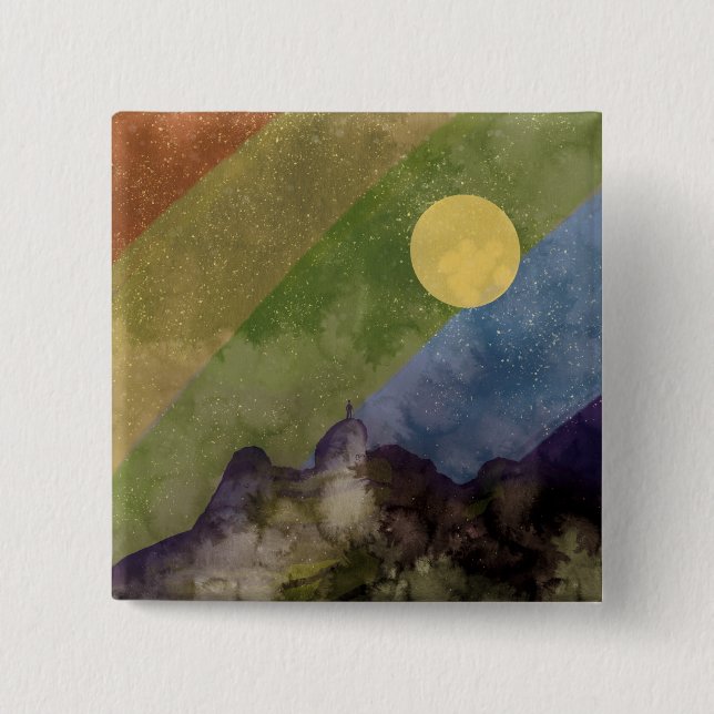 Regnbåge universum knapp (Framsida)