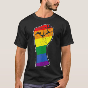 Regnbåge - upphöjt stöd för första Gay pride-Flagg T Shirt
