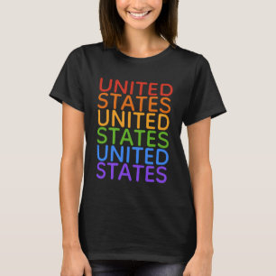 Regnbåge USA-skjortor och jacka Tee Shirt