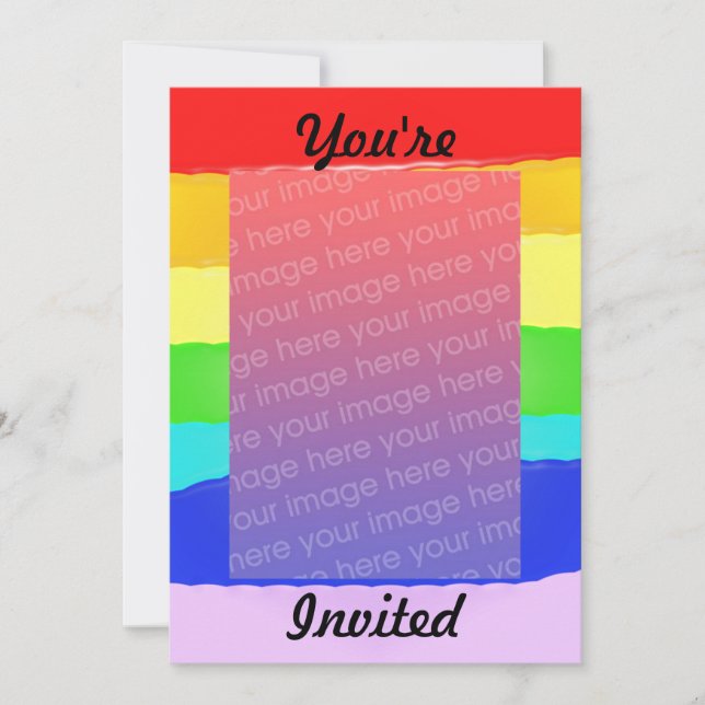 Regnbåge v2 inbjudningar (Framsida)