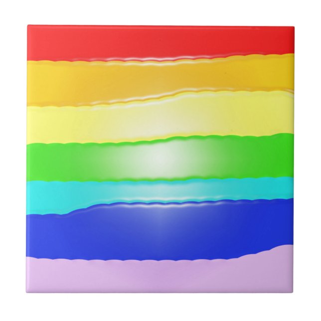 Regnbåge v2 kakelplatta (Framsidan)