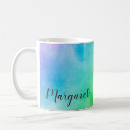 Regnbåge vattenfärg målning kastkudde glas coa kaffemugg
