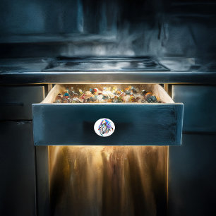 Regnbåge vattenfärgshäst krig knopp