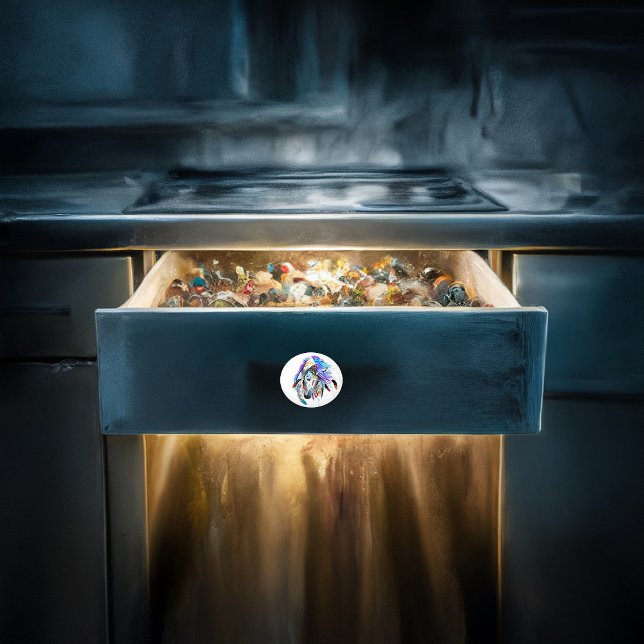 Regnbåge vattenfärgshäst krig knopp (Skapare uppladdad)