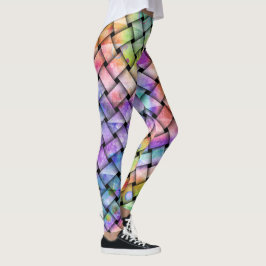 Regnbåge vävd strumpbyxor - leggings