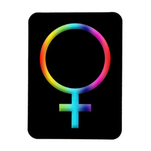 Regnbåge Venus Symbol Astrologi Zodiak Planet Teck Magnet