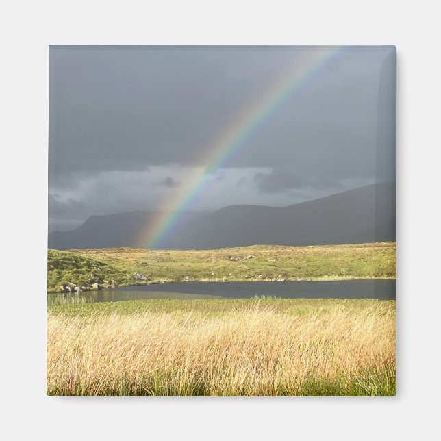 Regnbåge vid Corrour Skottland Magnet (Framsidan)