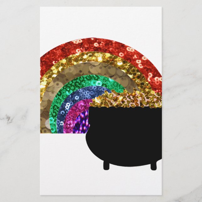 regnbåge vid guld brevpapper (Framsida)