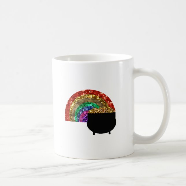 regnbåge vid guld kaffemugg (Höger)