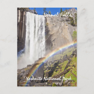 Regnbåge vid Vernal Falls, Yosemite Vykort