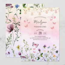 Regnbåge Vildblomma Boho 1-årsdag