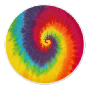 Regnbåge Virvel Tie Dye Groovy Cool Färgrik Knopp